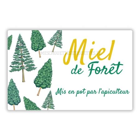 Étiquettes Miel Forêt Classique Mes Chouettes Étiquettes