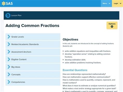 Adding Common Fractions Lesson Plan For 4th Grade Lesson Planet