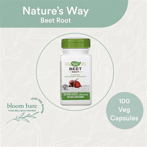 Natures Way Beet Root 500mg 100 Veg Capsules Shopee Philippines