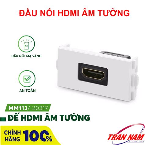 Đầu Nối HDMI ÂmTường Đúc Sẵn Cao Cấp Ugreen 20317