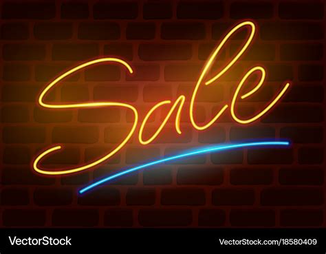 Sale Neon Sign Royalty Free Vector Image VectorStock