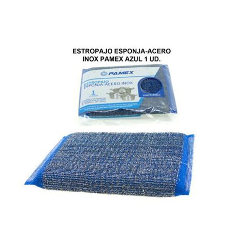 ESTROPAJO ESPONJA ACERO INOX PAMEX AZUL 1U Al Por Mayor Plasticosur