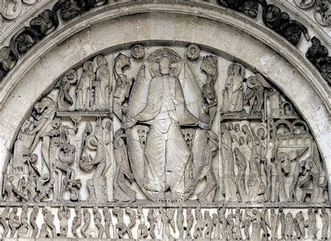 Last Judgement St Lazare Autun Cathedral France 1140 Romanesque Art Sculpture Medieval Art