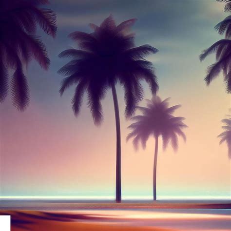 Premium Psd Hyperrealistic Vector Art Illustration Tropical Caribbean Palm Coconut Palm Tree