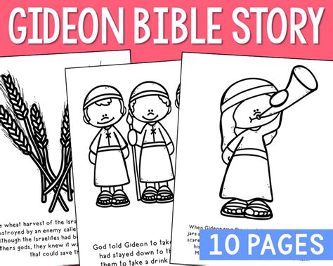 Gideon Bible Story Activity Posters Christian Homeschool Etsy