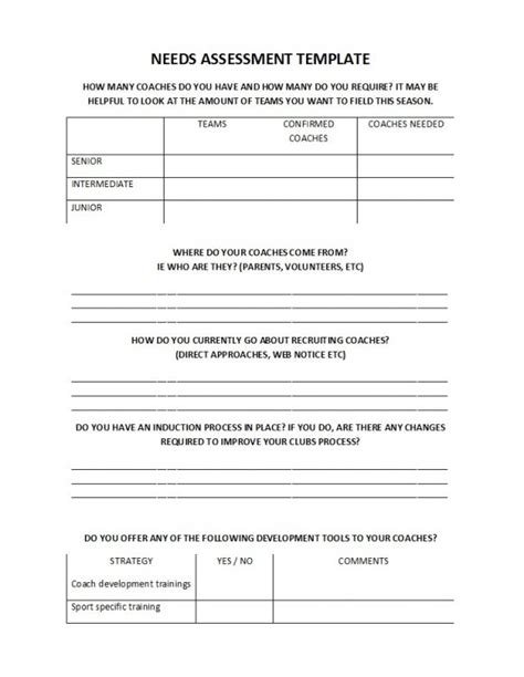 50 Needs Assessment Templates And Examples Printabletemplates