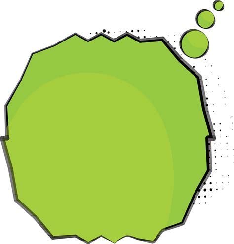 Pop art style blank speech bubble in green color. 24505031 Vector Art ...