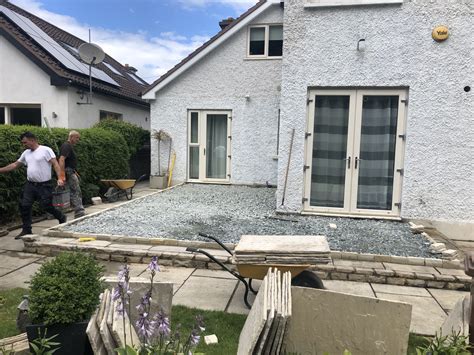 Elevated Indian Sandstone Patio In Dundrum Phoenix Driveways And Patios