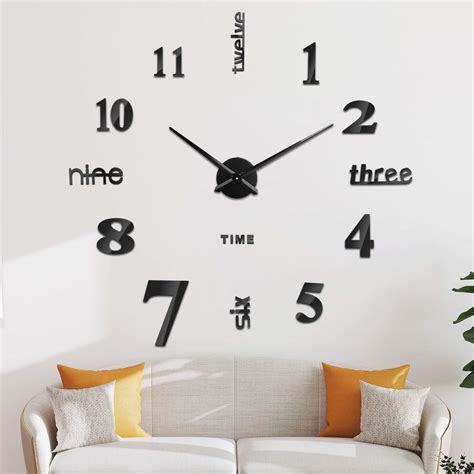 Buy Soledi Wall Clock Frameless Diy D Wall Clock Large Wall Clocks For