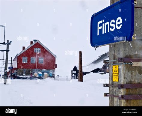 The Railway Station At Finse On The Oslo Bergen Line In Norway Stock