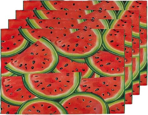 Amazon Watermelon Placemats Cloth Placemats Set Of 6 Fruit