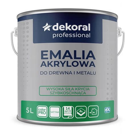 Dekoral Professional Emalia Akrylowa Biała 5L ERLI pl