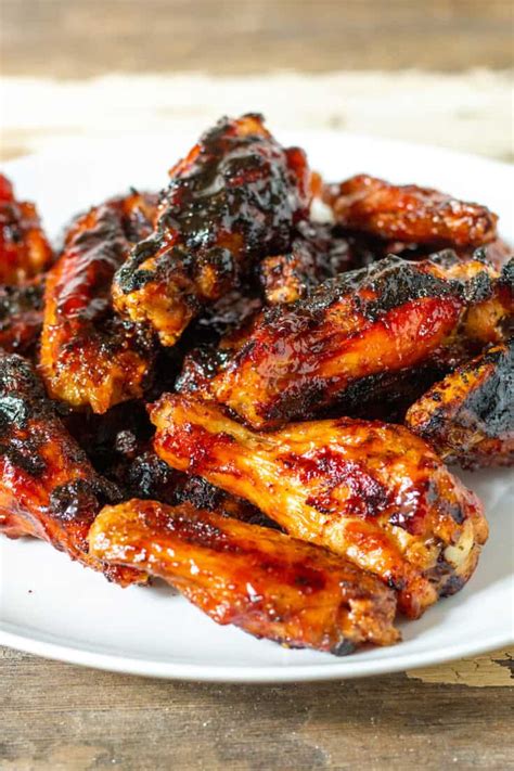 Maple Bourbon Grilled Chicken Wings The Hungry Bluebird