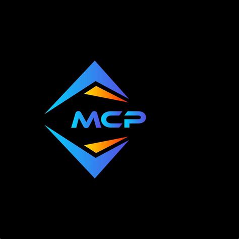 Diseño De Logotipo De Tecnología Abstracta Mcp Sobre Fondo Negro