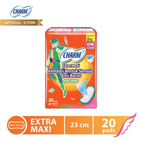 Jual Charm Pembalut Body Fit Extra Maxi 23cm Non Wing 20 Pads Shopee