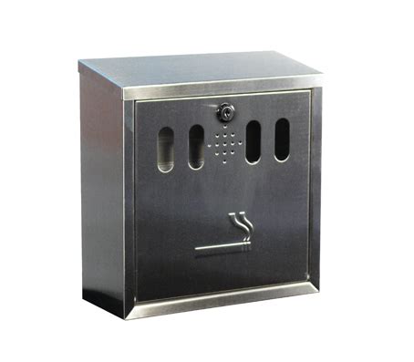 Mcb Wall Mounted External Ashtray Satin Stainless Steel Mailboxesgb