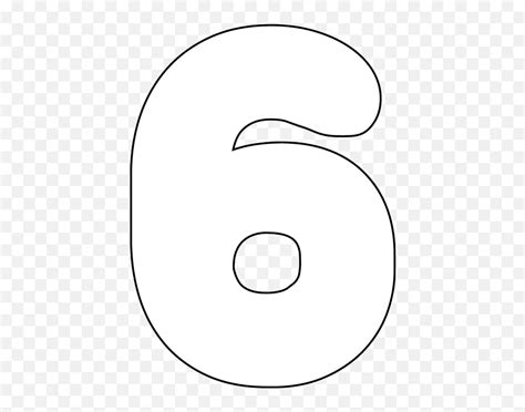 Free Printable Numbers Number 6 Bubble Letter Pngnumber 6 Png Free