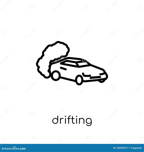 Drifting Icon Trendy Modern Flat Linear Vector Drifting Icon On Stock