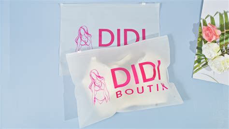 Custom Biodegradable Pvc Frosted Clothes Bikini Packaging Bag With Logo
