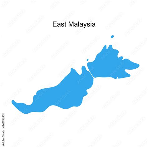 Simple map of East Malaysia - Asia, Malaysia truly asia, Land below the wind Stock Vector ...