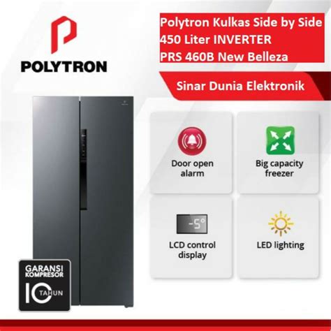 Jual Kulkas Polytron Side By Side Prs B Kulkas Side By Side L