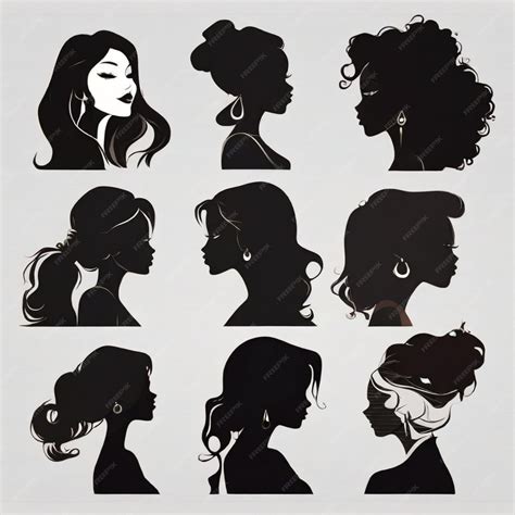 Premium Vector Women Silhouettes Vector Background