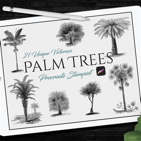 Palm Tree Stamp Etsy