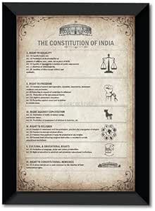 Peacockride Matte Frame Preamble I The Constitution Of India I