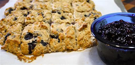 Rustic Blueberry Biscuits With Blueberry Sauce Good Food Not Much Time