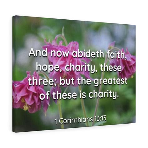 Trinx Abideth Faith Hope Charity 1 Corinthians 1313 Christian Wall