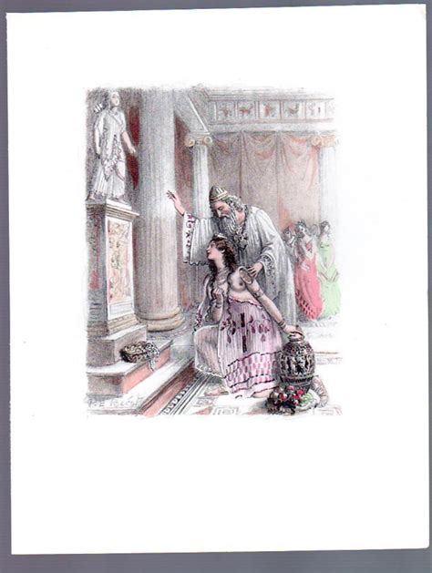 Nude PAGAN Girl RITUAL RITE French Girls Paul Emille Becat Hand Tinted