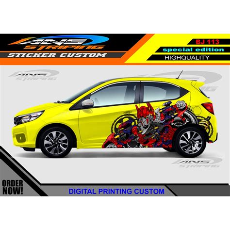 Jual Sticker Honda Brio Promo Stiker Mobil Agya Ayla Sticker Honda