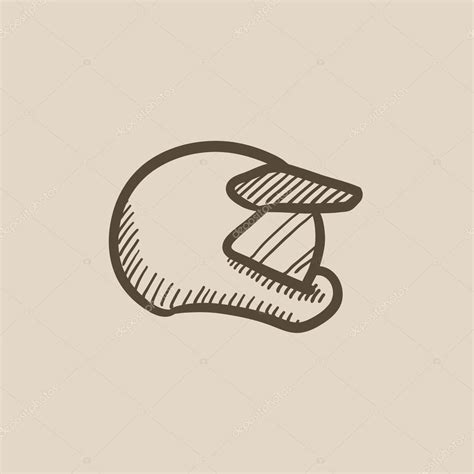 Motorcycle Helmet Sketch Icon Stock Vector By ©visualgeneration 115253352