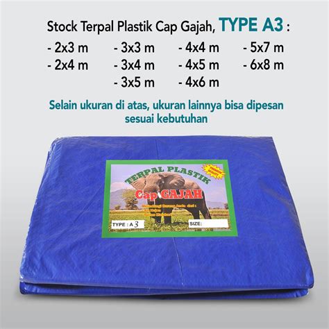 Jual Terpal Plastik Cap Gajah A Ukuran X Meter Shopee Indonesia