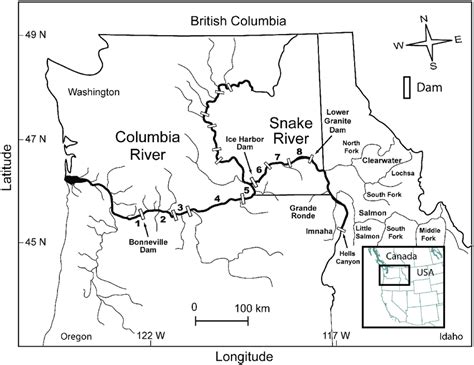 Snake River On A Us Map Gretal Gilbertine