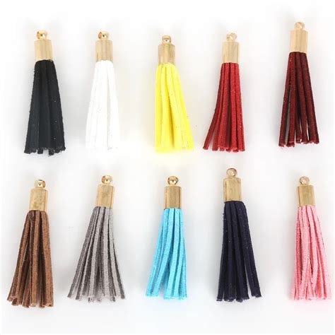 New Hot Multi Color Suede Tassel For Keychain Cellphone Jewelry Charms