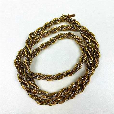 Monet Jewelry Monet Vintage Rope Gold Silver Twisted Chain Poshmark