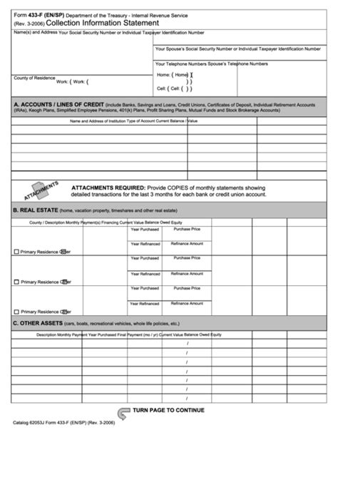 Printable Irs Form 433 F