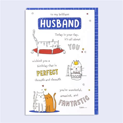 Go With The Flow Husband Birthday - Garlanna Greeting Cards