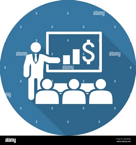 Presentation Icon Business Concept Flat Design Stock Vector Image