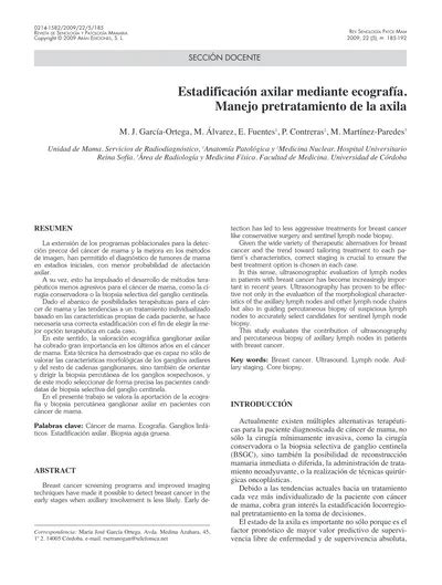 Estadificaci N Axilar Mediante Ecograf A Manejo Pretratamiento De La Axila