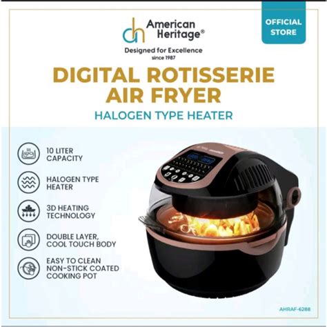 American Heritage Digital Rotisserie Air Fryer Ahraf Shopee