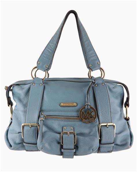 Bolsa Michael Kors Original Austin Satchel Large Azul Feminina