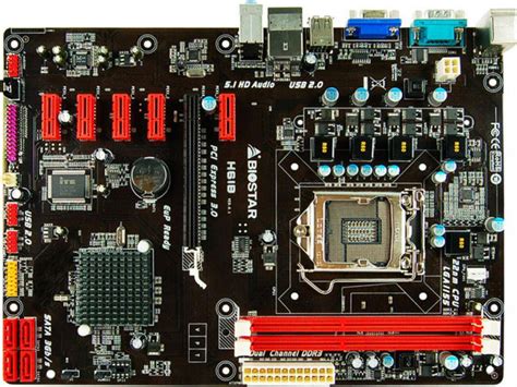 Used Biostar Motherboard H61B Supports Intel S Second Generation Core