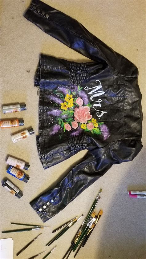 Leather Jacket Painting Partnership With Plaid® Paint Georgia