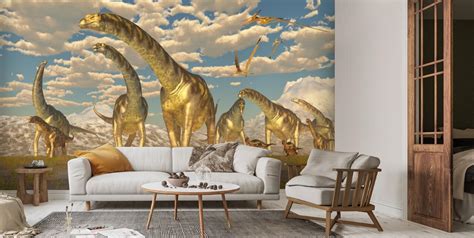 Papier Peint Fresque Migration Troupeau D Argentinosaurus Wallsauce Fr