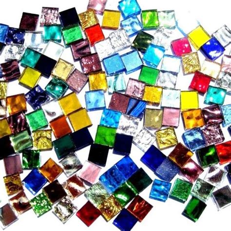 10mm Sticky Back Small Glass Tiles Mosaic Clear Glass Squares Etsy Mosaic Tiles Diy Mosaic