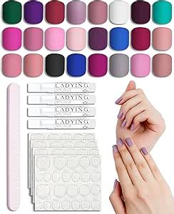 Ladying Couleur Pcs Mat Carr S Faux Ongles Court Reutilisable