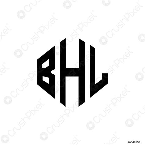 Bhl Letter Logo Design With Polygon Shape Bhl Polygon And Stock