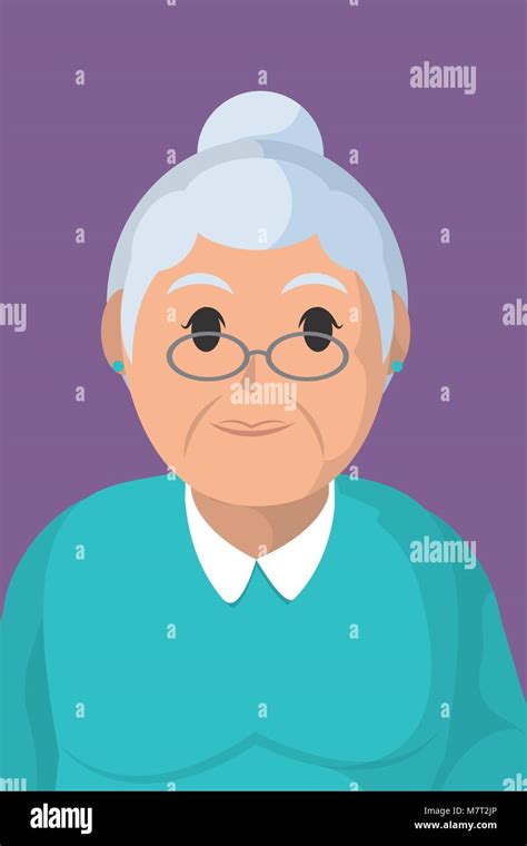 La Abuela De Dibujos Animados De Perfil Imagen Vector De Stock Alamy